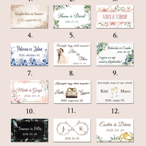 Esküvői matrica téglalap alalú - otthon & életmód - papír, írószer - matrica, matrica csomag - Meska.hu