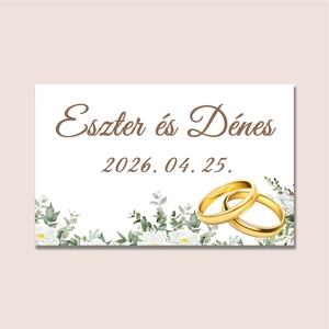 Esküvői matrica téglalap alalú - otthon & életmód - papír, írószer - matrica, matrica csomag - Meska.hu