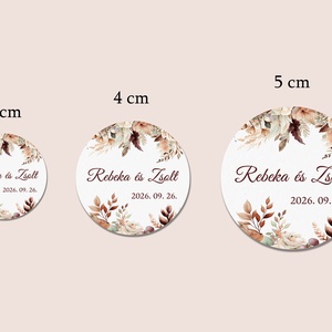 Esküvői matrica kör alakú - otthon & életmód - papír, írószer - matrica, matrica csomag - Meska.hu