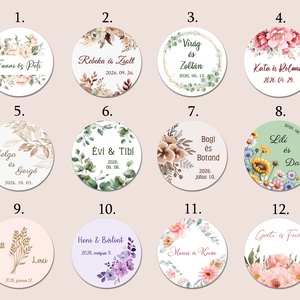 Mini üveg köszönőajándék kör alakú marticával  - kellékek & szerszámok - díszíthető tárgyak - üveg - Meska.hu