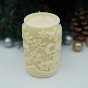 Téli csoda illatos hengergyertyák, Karácsony, Karácsonyi lakásdekoráció, Karácsonyi illatgyertya, mécses, , MESKA