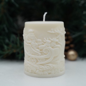 Téli csoda illatos hengergyertyák - karácsony - karácsonyi lakásdekoráció - karácsonyi illatgyertya, mécses - Meska.hu