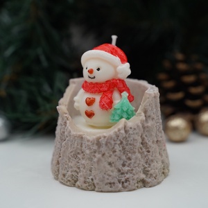  Mesebeli hóember dekorgyertya, illatgyertya - karácsony - karácsonyi lakásdekoráció - karácsonyi illatgyertya, mécses - Meska.hu