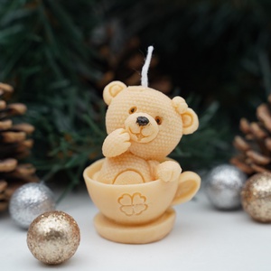 Cuki macis illatgyertya, Karácsony, Karácsonyi lakásdekoráció, Karácsonyi illatgyertya, mécses, , MESKA