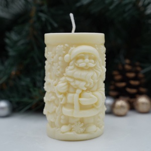 Téli csodavilág illatgyertya, dekorgyertya, hengeres, Karácsony, Karácsonyi lakásdekoráció, Karácsonyi illatgyertya, mécses, , MESKA