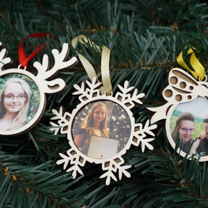 Különleges képes/fényképes fa karácsonyfadísz - karácsony - karácsonyi lakásdekoráció - karácsonyfadíszek - Meska.hu