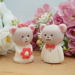 Elefánt/maci ifjú pár - illatos gyertya, akár valentin napra vagy  esküvői köszönőajándéknak is - esküvő - emlék & ajándék - köszönőajándék - Meska.hu