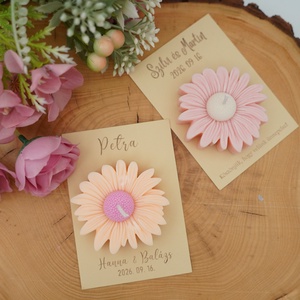 Gerbera Illatgyertya - esküvői köszönőajándék - esküvő - emlék & ajándék - köszönőajándék - Meska.hu