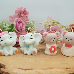 Elefánt/maci ifjú pár - illatos gyertya, akár valentin napra vagy  esküvői köszönőajándéknak is - esküvő - emlék & ajándék - köszönőajándék - Meska.hu