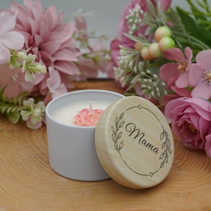 Szójaviasz illatgyertya gravírozott fém tégelyben - esküvő - emlék & ajándék - köszönőajándék - Meska.hu