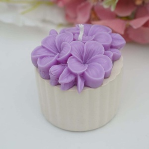 Virág illatgyertya kaspóban - elegáns ajándék esküvőre is, Kellékek & szerszámok, Dekorációs kellékek, Dekorációs gyertya, Gyertya-, mécseskészítés, MESKA