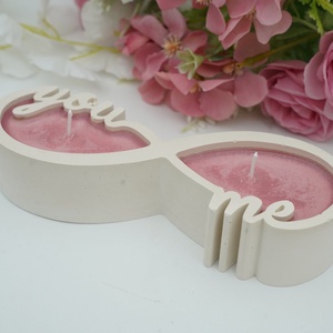 Kerámia dekor You-Me szójaviasz illatgyertya, dekorgyertya - kellékek & szerszámok - dekorációs kellékek - dekorációs gyertya - Meska.hu