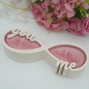 Kerámia dekor You-Me szójaviasz illatgyertya, dekorgyertya - kellékek & szerszámok - dekorációs kellékek - dekorációs gyertya - Meska.hu