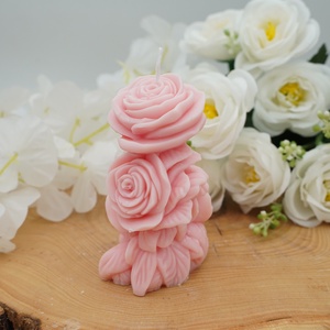 Rózsás illatgyertyák � kézzel festett, szójaviasz dekor gyertya - otthon & életmód - gyertya, illat, aroma - gyertya - Meska.hu