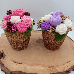 Exkluzív illatos gyertyavirág kaspóban � egyedi, különleges ajándék - esküvő - emlék & ajándék - szülőköszöntő ajándék - Meska.hu