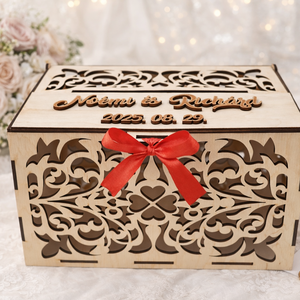 Exkluzív esküvői pénzgyűjtő, nászajándék gyűjtő fa doboz , Esküvő, Emlék & Ajándék, Nászajándék, Nászajándék gyűjtők, Gravírozás, pirográfia, MESKA