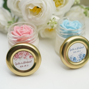 Mini üveg köszönőajándék kör alakú marticával  - esküvő - emlék & ajándék - köszönőajándék - Meska.hu