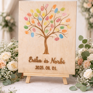 Ujjlenyomat fa vendégkönyv, emlékkönyv - Meska.hu