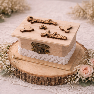  3D-s gyűrűtartó ládika mohával bélelve, Esküvő, Kiegészítők, Gyűrűtartó & Gyűrűpárna, Gravírozás, pirográfia, MESKA