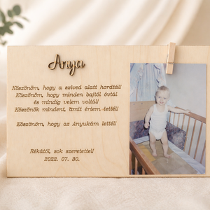 Édesanyának, Anyának fényképes és gravírozott szülőköszönő ajándék - Meska.hu