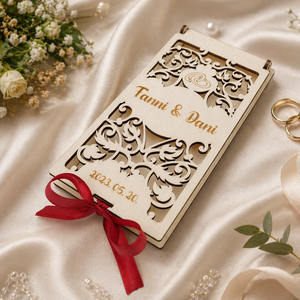 Esküvőre exkluzív pénzátadó fa dobozka - Meska.hu