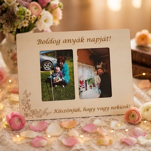 Dupla képkeret esküvőre, anyák napjára, szülőknek, szülőköszöntő - esküvő - emlék & ajándék - köszönőajándék - Meska.hu