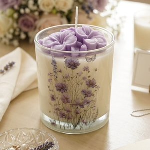 Virágálom pohárgyertya - illatos elegancia   - otthon & életmód - gyertya, illat, aroma - gyertya - Meska.hu