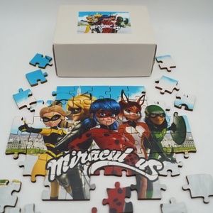 Varázslatos mese puzzle (Miraculous, Vaiana) dobozban � egyedi fa ajándék, kirakó gyerekeknek - játék & sport - puzzle - hagyományos puzzle - Meska.hu