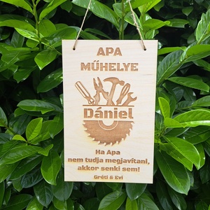 Egyedi Műhelytábla - Meska.hu