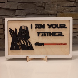 Én Vagyok Az Apád � Ajándék Tábla Egyedi Nevekkel, Otthon & Életmód, Dekoráció, Kép & Falikép, Fából készült kép, Famegmunkálás, MESKA