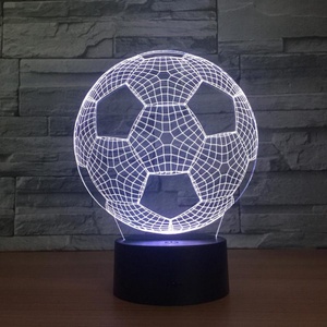 3D Ledlámpa Egyedi Grafikával, Otthon & Életmód, Lámpa, Hangulatlámpa, Famegmunkálás, MESKA