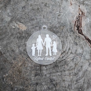 Családi karácsonyfadísz plexi - karácsony - karácsonyi lakásdekoráció - karácsonyfadíszek - Meska.hu