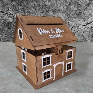 Egyedi esküvői pénzgyűjtő ház - esküvő - emlék & ajándék - nászajándék - nászajándék gyűjtők - Meska.hu