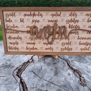 Anyák Napi Tábla, Otthon & Életmód, Dekoráció, Kép & Falikép, Fából készült kép, Famegmunkálás, MESKA