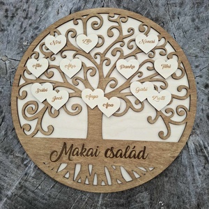 Családfa Tábla Kör Alakú Állvánnyal - otthon & életmód - dekoráció - fali és függő dekoráció - falra akasztható dekor - Meska.hu