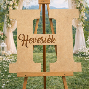Vendégkönyv Betű, Esküvő, Emlék & Ajándék, Vendégkönyv, Famegmunkálás, MESKA