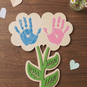 Anyák napi tesó nyomat, Baba - mama, Babalátogató ajándékcsomag, Festett tárgyak, MESKA