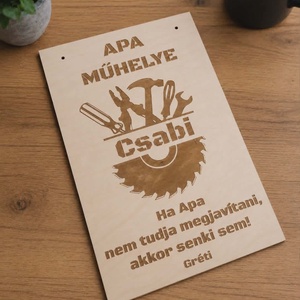Egyedi Műhelytábla - Meska.hu