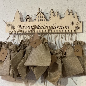 Fából készült adventi kalendárium, naptár - karácsony - adventi díszek - adventi naptár - Meska.hu