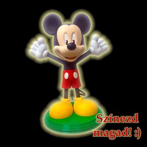 Mickey Mouse 3D kifestő - Színezd magad! - diy (csináld magad) - egységcsomag - Meska.hu