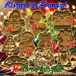 16 db! Kreatív Karácsony sütikiszúró csomag - karácsony - karácsonyi sütés-főzés - Meska.hu