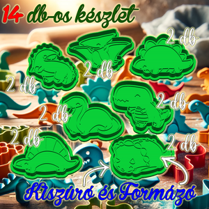 14 db! Dínók, sütikiszúró csomag. Az örök sláger! :) - otthon & életmód - konyhafelszerelés, tálalás - sütés, főzés - sütikiszúró - Meska.hu