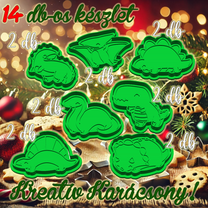 14 db! Dínók, sütikiszúró csomag. Az örök sláger! :), Karácsony, Karácsonyi sütés-főzés, Újrahasznosított alapanyagból készült termékek, MESKA