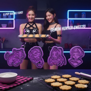 K-POP DEMON HUNTERS sütikiszúró készlet  8 darabos csomag - otthon & életmód - konyhafelszerelés, tálalás - sütés, főzés - sütikiszúró - Meska.hu