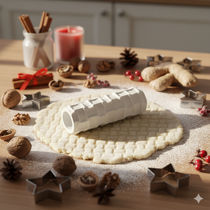 KOSÁRFONAT Süteménytészta Textúrázó Henger, Otthon & Életmód, Konyhafelszerelés, tálalás, Sütés, főzés, Sütikiszúró, Újrahasznosított alapanyagból készült termékek, MESKA