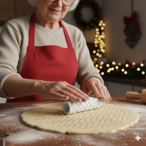 DIAGONÁL Süteménytészta Textúrázó Henger - otthon & életmód - konyhafelszerelés, tálalás - sütés, főzés - sütikiszúró - Meska.hu