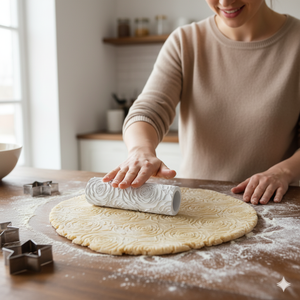 RÓZSA Süteménytészta Textúrázó Henger - otthon & életmód - konyhafelszerelés, tálalás - sütés, főzés - sütikiszúró - Meska.hu