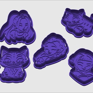 10 db! K-POP DEMON HUNTERS sütikiszúró készlet - otthon & életmód - konyhafelszerelés, tálalás - sütés, főzés - sütikiszúró - Meska.hu