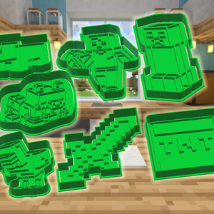 14 db! Minecraft sütikiszúró csomag, kiszúró és formázó, Otthon & Életmód, Konyhafelszerelés, tálalás, Sütés, főzés, Sütikiszúró, Újrahasznosított alapanyagból készült termékek, MESKA