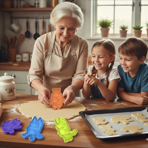 8 db! Bluey, Bingo, Papa, Mama sütikiszúró csomag, kiszúró és formázó - otthon & életmód - konyhafelszerelés, tálalás - sütés, főzés - sütikiszúró - Meska.hu